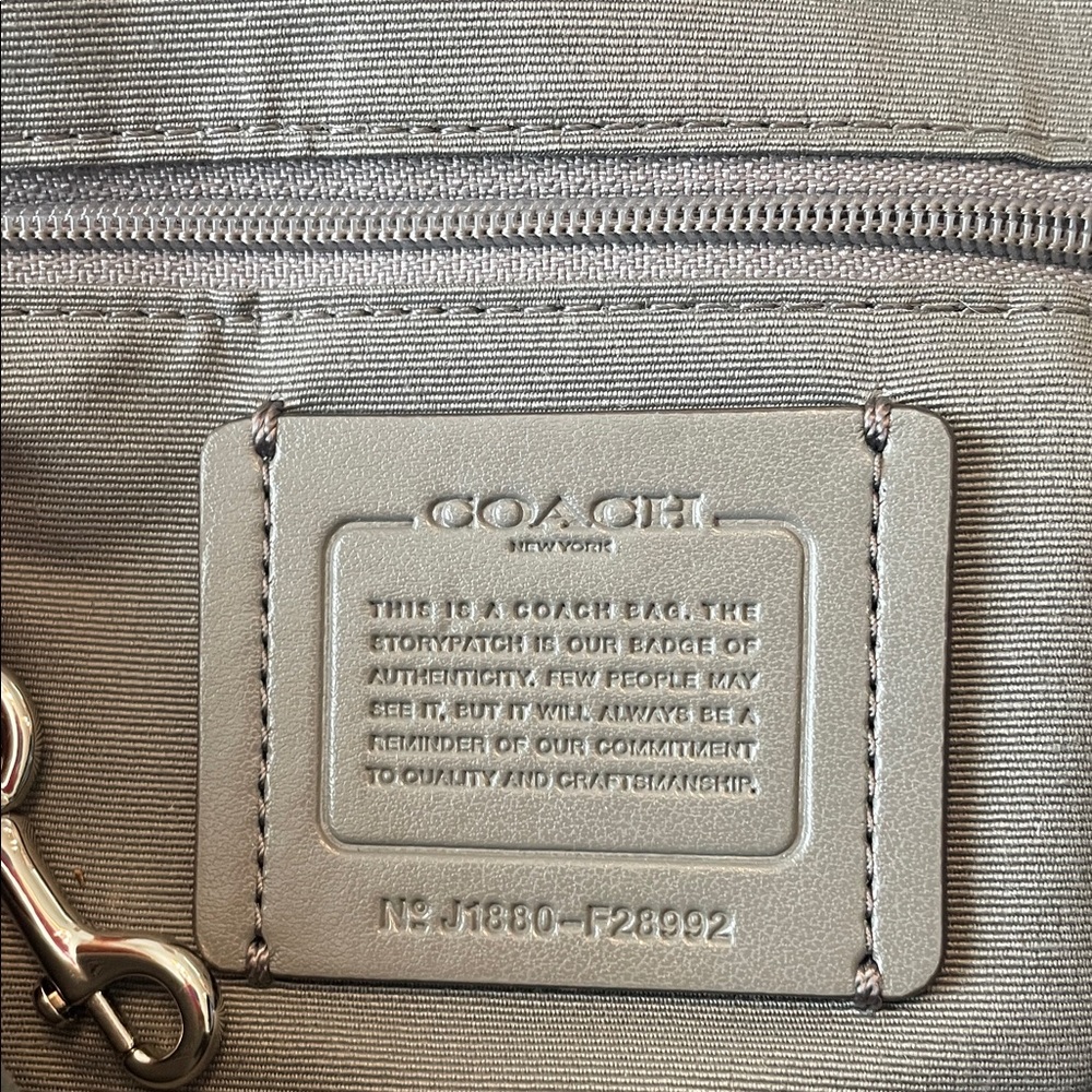 Coach Pebble Leather Shoulder Bag in Gray - Picture 3 of 7